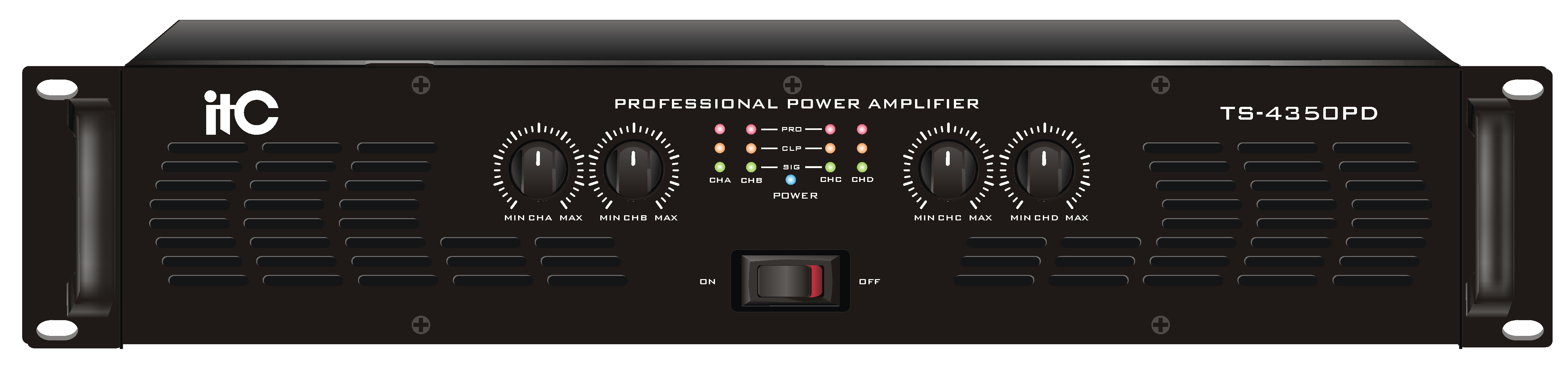 Усилитель ITC TS-4500PD 4-канальный усилитель 4х350W / 8 Ом, 4х500W / 4 Ом